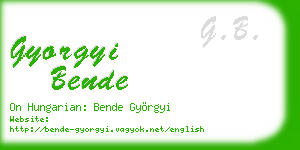 gyorgyi bende business card
